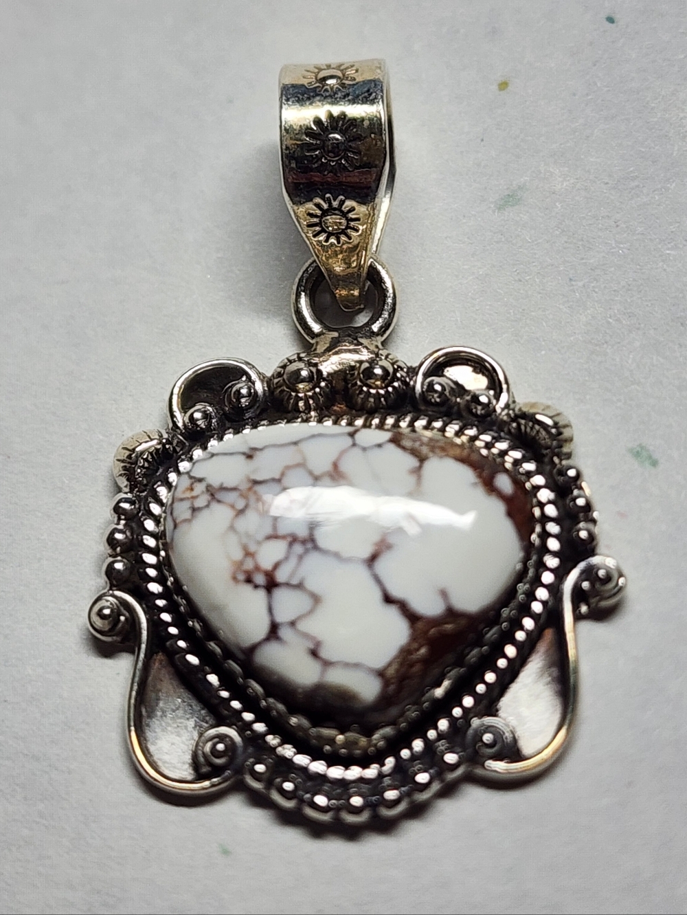 Wildhorse Jasper and Sterling Southwestern Pendant